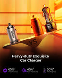 90W USB C Car Charger, [PD45W & QC45W] Super Fast Type C Car Charger [All Metal & Mini], Cigarette Lighter USB Charger Car Fast Charing for Iphone 15/14/13 Pro Max, Samsung Galaxy S23, Macbook Air Hampton Tuning