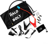 Bolt Air 58830 Mwh Portable Emergency Power Kit with Tire Pump, 4 Interchangeable Air Nozzles, Extra Accessory Kit, Car Jump Starter, and Car Charger - Black Graphite Hampton Tuning