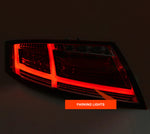 Clear Red Full LED 3D Stripe Bar Tail Lights With Sequential Indicator For AUDI TT 8J 2006-2014 Hampton Tuning