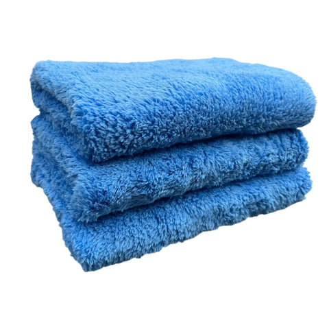 Lazy Plush Microfiber Towel – 3 Pack (16x16", 450 GSM, Edgeless) Lazy Day Detailing