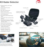 R3 EXTREME LONG RANGE Laser/Radar Detector, Record Shattering Performance, Built-In GPS W/ Mute Memory, Voice Alerts, Red Light & Speed Camera Alerts, Multi-Color OLED Display , Black Hampton Tuning