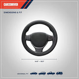 Steering Wheel Cover for Eco Friendly EVA Material，14.5" - 15.5"， Universal Sports Style Steering Wheel Covers for Cars Trucks Vans SUV Accessories，Black1 Hampton Tuning