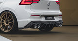 VW Golf R Mk8 EVO-1 Gloss Black Rear Diffuser Zaero Design USA