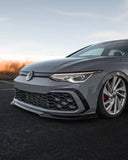 VW Golf GTI Mk8 EVO-1 Gloss Black Front Splitter Zaero Design USA