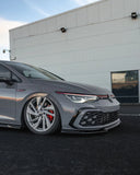 VW Golf GTI Mk8 EVO-1 Gloss Black Front Splitter Zaero Design USA