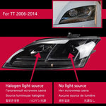 Car Styling Headlights for Audi TT LED Headlight 2006-2014 TTRS Head Lamp DRL H7 Signal Projector Lens Automotive Accessories Hampton Tuning